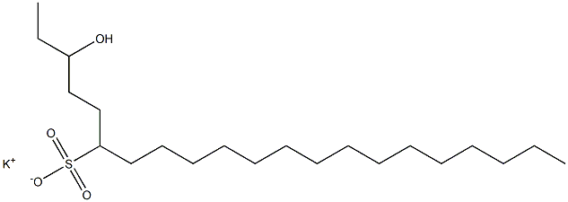 3-Hydroxyhenicosane-6-sulfonic acid potassium salt Struktur