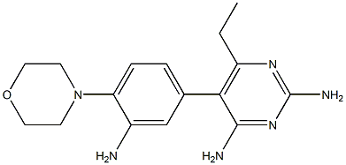 2,4-Diamino-6-ethyl-5-(3-amino-4-morpholinophenyl)pyrimidine Struktur