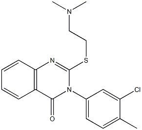 2-[2-(Dimethylamino)ethylthio]-3-(3-chloro-4-methylphenyl)-quinazolin-4(3H)-one Struktur