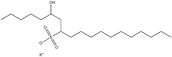 6-Hydroxynonadecane-8-sulfonic acid potassium salt Struktur