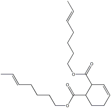 3-Cyclohexene-1,2-dicarboxylic acid bis(5-heptenyl) ester Struktur