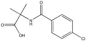 2-(4-Chlorobenzoylamino)-2-methylpropionic acid Struktur