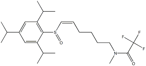 N-[(Z)-6-(2,4,6-Triisopropylphenylsulfinyl)-5-hexenyl]-N-methyltrifluoroacetamide Struktur