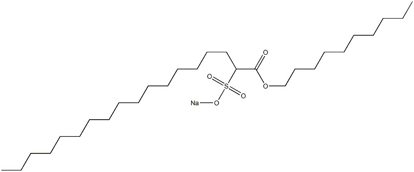 2-(Sodiosulfo)octadecanoic acid decyl ester Struktur