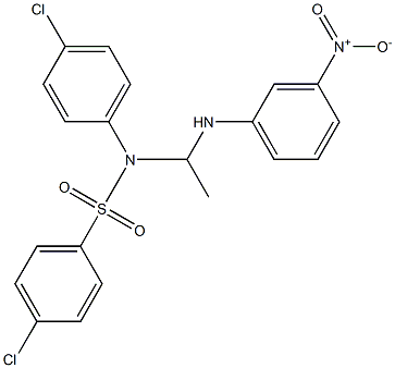 N-[1-[(3-Nitrophenyl)amino]ethyl]-N-(4-chlorophenyl)-4-chlorobenzenesulfonamide Struktur