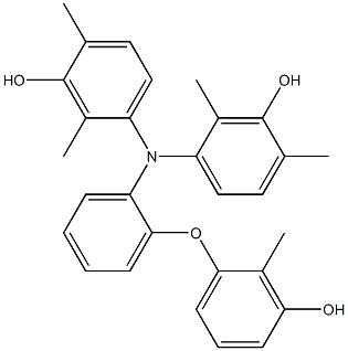 N,N-Bis(3-hydroxy-2,4-dimethylphenyl)-2-(3-hydroxy-2-methylphenoxy)benzenamine Struktur