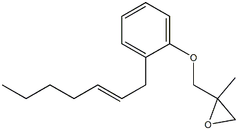 2-(2-Heptenyl)phenyl 2-methylglycidyl ether Struktur