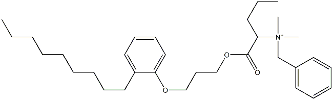 N,N-Dimethyl-N-benzyl-N-[1-[[3-(2-nonylphenyloxy)propyl]oxycarbonyl]butyl]aminium Struktur