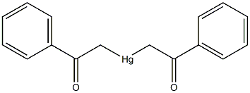 Bis(phenylcarbonylmethyl)mercury(II) Struktur