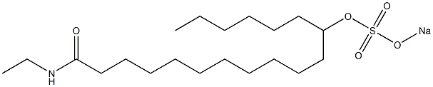 12-(Sodiosulfo)oxy-N-ethyloctadecanamide Struktur