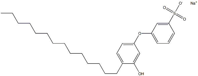 3'-Hydroxy-4'-tetradecyl[oxybisbenzene]-3-sulfonic acid sodium salt Struktur