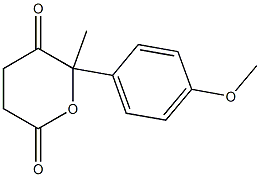 3,6-Dihydro-6-(4-methoxyphenyl)-6-methyl-2H-pyran-2,5(4H)-dione Struktur