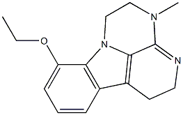 10-Ethoxy-2,3,5,6-tetrahydro-3-methyl-1H-3,4,10b-triazafluoranthene Struktur