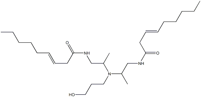 N,N'-[3-Hydroxypropyliminobis(2-methyl-2,1-ethanediyl)]bis(3-nonenamide) Struktur