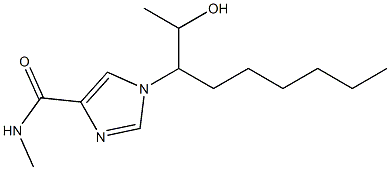 N-Methyl-1-[1-(1-hydroxyethyl)heptyl]-1H-imidazole-4-carboxamide Struktur