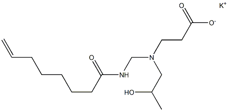 3-[N-(2-Hydroxypropyl)-N-(7-octenoylaminomethyl)amino]propionic acid potassium salt Struktur