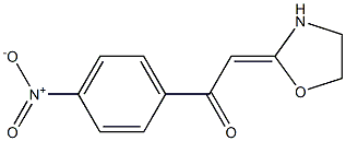 1-(4-Nitrophenyl)-2-[(E)-oxazolidin-2-ylidene]ethan-1-one Struktur