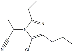 5-Chloro-1-(1-cyanoethyl)-2-ethyl-4-propyl-1H-imidazole Struktur