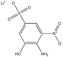 4-Amino-5-hydroxy-3-nitrobenzenesulfonic acid lithium salt Struktur