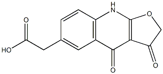 2,3,4,9-Tetrahydro-3,4-dioxofuro[2,3-b]quinoline-6-acetic acid Struktur