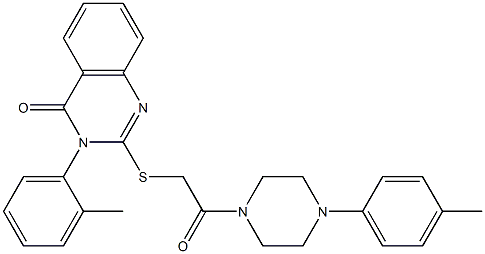 3-(2-Methylphenyl)-2-[[[[4-(4-methylphenyl)piperazin-1-yl]carbonyl]methyl]thio]quinazolin-4(3H)-one Struktur