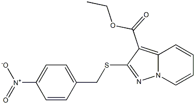 2-[[(4-Nitrophenyl)methyl]thio]pyrazolo[1,5-a]pyridine-3-carboxylic acid ethyl ester Struktur