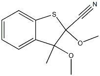 2,3-Dihydro-3-methyl-2,3-dimethoxybenzo[b]thiophene-2-carbonitrile Struktur