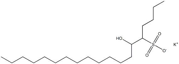 6-Hydroxynonadecane-5-sulfonic acid potassium salt Struktur