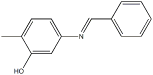 5-Benzylideneamino-2-methylphenol Struktur