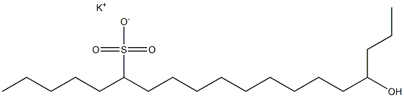 16-Hydroxynonadecane-6-sulfonic acid potassium salt Struktur