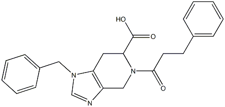 1-Benzyl-4,5,6,7-tetrahydro-5-(3-phenylpropanoyl)-1H-imidazo[4,5-c]pyridine-6-carboxylic acid Struktur