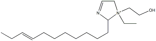 1-Ethyl-1-(2-hydroxyethyl)-2-(8-undecenyl)-3-imidazoline-1-ium Struktur