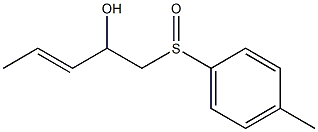 (E)-1-(p-Tolylsulfinyl)-3-penten-2-ol Struktur