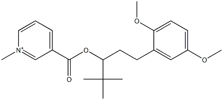 3-[[[1-(2,5-Dimethoxyphenyl)-4,4-dimethylpentan-3-yl]oxy]carbonyl]-1-methylpyridinium Struktur