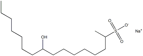 9-Hydroxyhexadecane-2-sulfonic acid sodium salt Struktur