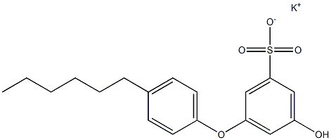 5-Hydroxy-4'-hexyl[oxybisbenzene]-3-sulfonic acid potassium salt Struktur