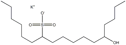 13-Hydroxyheptadecane-7-sulfonic acid potassium salt Struktur