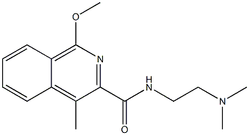 N-(2-Dimethylaminoethyl)-1-methoxy-4-methyl-3-isoquinolinecarboxamide Struktur