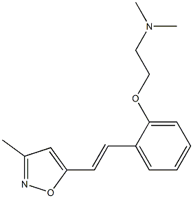 3-Methyl-5-[2-[2-(2-dimethylaminoethoxy)phenyl]ethenyl]isoxazole Struktur