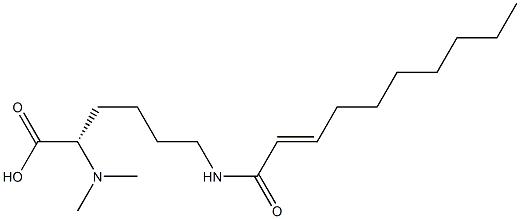 N6-(2-Decenoyl)-N2,N2-dimethyllysine Struktur