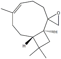 (1R,9S)-4,11,11-Trimethylspiro[bicyclo[7.2.0]undec-4-ene-8,2'-oxirane] Struktur