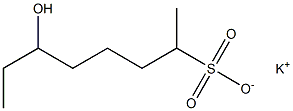 6-Hydroxyoctane-2-sulfonic acid potassium salt Struktur