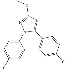 1,5-Bis(4-chlorophenyl)-3-methoxy-1H-1,2,4-triazole Struktur