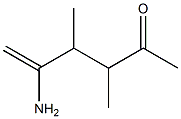 3,4-Dimethyl-2-[amino]-1-hexen-5-one Struktur