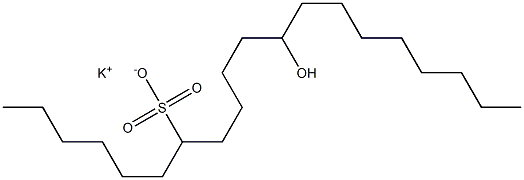 12-Hydroxyicosane-7-sulfonic acid potassium salt Struktur