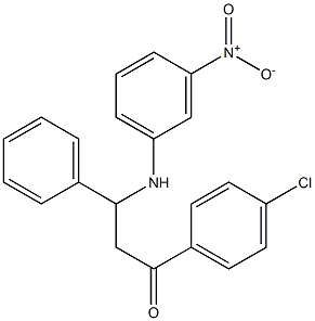 1-(4-Chlorophenyl)-3-(phenyl)-3-[(3-nitrophenyl)amino]propan-1-one Struktur