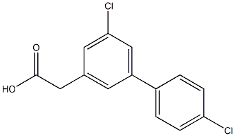 4',5-Dichloro-1,1'-biphenyl-3-acetic acid Struktur