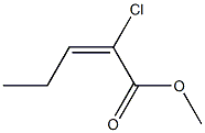 (E)-2-Chloro-2-pentenoic acid methyl ester Struktur