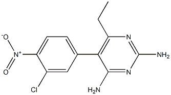 2,4-Diamino-6-ethyl-5-(3-chloro-4-nitrophenyl)pyrimidine Struktur