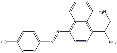 2-Amino-1-[4-(4-hydroxyphenylazo)-1-naphthalenyl]ethanamine Struktur